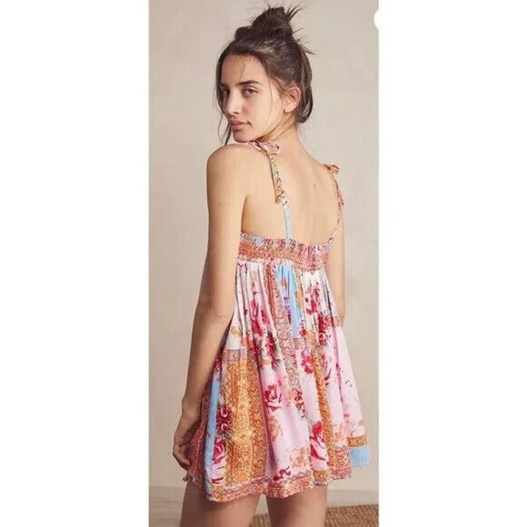 Free People Intimately Rule the World Boho Romper Size XL Bright Combo NWT - Picture 3 of 8